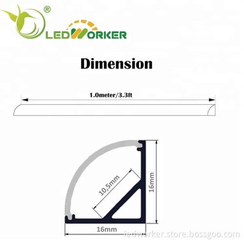 Aluminium Channel Profile Extrusion for LED Strip Light Rail 12MM 24V